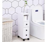kleankin Particle Board Compact Bathroom Drawers White