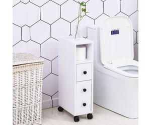 kleankin Particle Board Compact Bathroom Drawers White
