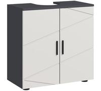 kleankin Pedestal Sink Bathroom Cabinet 20 x 20cm U Cut-Out Light Grey