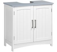 kleankin Pedestal Under Sink Cabinet, Bathroom Storage Vanity Unit, White