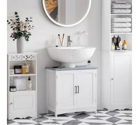 Kleankin Pedestal Under Sink Cabinet, Bathroom Storage Vanity Unit, White
