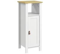 kleankin Slim Bathroom Storage Unit with Adjustable Shelf - White | TJ Hughes