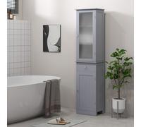 Kleankin Storage Cabinet Organizer Tower with Shelves & Drawer, Grey Kleankin Grey