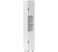 kleankin Tall Bathroom Storage Cabinet - Slim Bathroom Cabinet with Soft Close | TJ Hughes