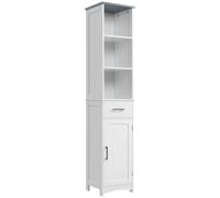 kleankin Tall Bathroom Storage Cabinet with 3 Tier Shelf
