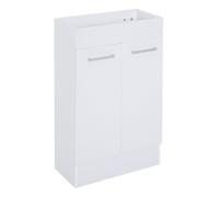 kleankin Under Sink Bathroom Vanity Unit Ceramic Basin Sink Cloakroom Storage Cabinet Home Furniture