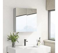 Kleankin Wall Mounted Bathroom Storage Cupboard W/ Mirror And Shelf, White