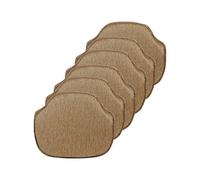 Klear Vu Gripper Omega Non-Slip Windsor Chair Cushions with Skid-Proof Seat Pad for Dining Room, Kitchen, and Office Use, 16x15 Inches, 6 Count (Pack of 1), Gold