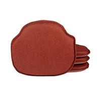 Klear Vu Gripper Omega Non-Slip Windsor Chair Cushions with Skid-Proof Seat Pad for Dining Room, Kitchen, and Office Use, 16x15 Inches, 4 Count (Pack of 1), Flame
