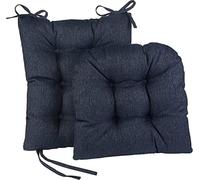 Klear Vu Non-Slip Omega Rocking Chair Cushions Set, Seat and SeatBack Pads, 2 Piece, Solid Indigo 2 Count