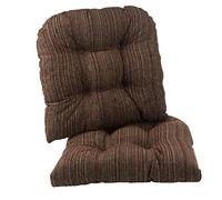 Klear Vu Overstuffed Universal Tufted No Slip Dining Chair Pads, 2 Pack, Chocolate