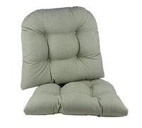 Klear Vu Saturn Non-Slip Extra Large Chair Cushion 20" x 18" x 3", Set of 2, Celadon 2 Count