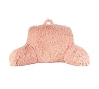 Klear Vu Shaggy Bed Rest Back Support Pillow for Adults and Kids, Lumbar and Arm Support on Bed, Chair, Couch, Sofa and Floor - Large Reading Pillow, 30" x 21", Apricot Sherbert,One Size