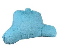 Klear Vu Shaggy Reading Pillow Back Rest Body Pillow for Adults and Kids, Lumbar and Arm Support on Bed, Chair, Couch, Sofa and Floor, 30" x 21", One Size, Aqua