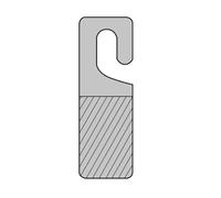KLEBASTO Hook Hanger 18 x 45 mm | Euro Hole Hanger Self-Adhesive | Hang Tabs for Displaying Goods | Adhesive Hanger (100)