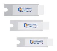KLEBASTO Self-Adhesive Labelling Window, Self-Adhesive Pockets Including Insertion Labels, Label Holder for Gluing Shelves, Folders, Narrow Side Open (24, 25 mm x 75 mm)