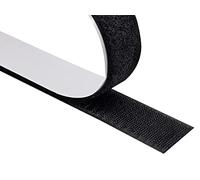 KLEBASTO Tape Self-Adhesive | Extra Strong | Tape for Gluing | Set Hook Tape & Tape | Professional Quality (Black, 10 mm x 6 m)