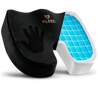 Kleeg Solutions Seat Cushion for Office Chair, Car Seat Cushion, Memory Foam, Gel Seat Cushion for Long Sitting, Sciatica Pain Relief Pillow, Tailbone Pain Relief Cushion, Butt Pillow for Tailbone