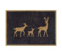 Kleen-Tex Turtle Mat Design Deer Family Gold 60X85
