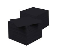 KLEENDOL Linen-Feel Napkins,Cocktail Disposable Napkins,Strong Serviettes Napkin,Elegant White Paper Napkins for Christmas,Parties,Halloween,Thanksgiving 20x20cm,100 Count,Black