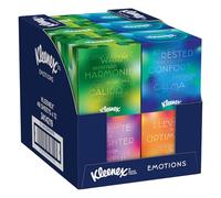 Kleenex 12 x 48 Wipes - 3 Ply Collection Cube Facial Tissue Boxes - Everyday Use