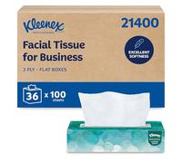 Kleenex 21400 Facial Tissues, 2 Ply, White, 36 cartons x 100 Sheets