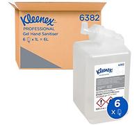Kleenex Alcohol Based Gel Clear Hand Sanitiser Refill 6382 6 Pack x 1 Litre