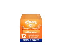 Kleenex Allergy Comfort Tissues - Pack of 12 Tissue Boxes- Hayfever Allergy Comfort Tissues - Extremely Gentle, Perfect for Hay Fever Symptoms