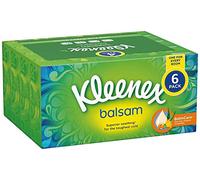 Kleenex Balsam 3 Ply Facial Tissues Superior Soothing Balm Care, 384 Count, Pack of 6, COST270680(Packaging May Vary)