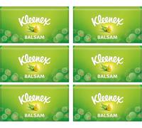 Kleenex Balsam Facial Tissues - 6 Standard Tissue Boxes - Balmcare® with Aloe Vera, Vitamin E and Calendula