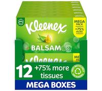 Kleenex Balsam Facial Tissues Mega Pack - 12 Tissue Boxes