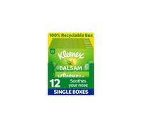 Kleenex Balsam Facial Tissues Pack of 12 Tissue Boxes Balm Tissues Protect and Soothe Your Nose When Youve Got a Cold Balmcare with Aloe Vera V