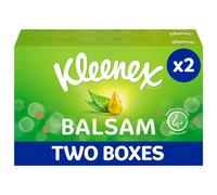 Kleenex Balsam Facial Tissues Pack of 2 Tissue Boxes BalmCare with Aloe V