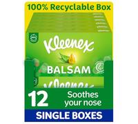 Kleenex® Balsam Facial Tissues - Pack of 72 Tissue Boxes - Balm Tissues Protect and Soothe Your Nose When You've Got a Cold - Balmcare® with Aloe Vera, Vitamin E and Calendula