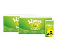 Kleenex Balsam in Handy Pocket Pack Tissues - Balm Tissues Protect and Sooth Your Nose When You've got a Cold - Balmcare with Aloe Vera, Vitamin E and Calendula 16 Packs