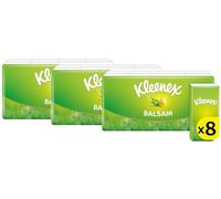 Kleenex Balsam in Handy Pocket Pack Tissues Balm Tissues Protect and Soothe Your Nose When You've Got a Cold Balmcare with Aloe Vera, Vitamin E and Calendula 24 Pack