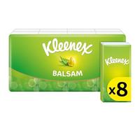 Pack of 8 Kleenex Balsam Pocket Tissues - White