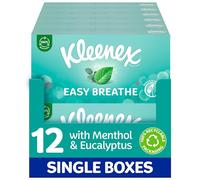 Kleenex® Easy Breathe Facial Tissues - Multipack 12 Boxes | Natural Menthol and Eucalyptus