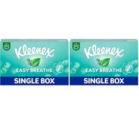 Kleenex Easy Breathe Facial Tissues, Natural Menthol and Eucalyptus, 56 Tissues, Pack of 2