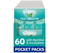 Kleenex® Easy Breathe Travel Pocket Tissues - Natural Menthol and Eucalyptus - 60 Pocket Packs