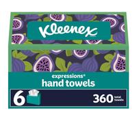 Kleenex Expressions Disposable Paper Hand Towels, Paper Hand 6 Boxes, 60 Hand Towels per Box (360 Total Tissues)