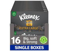 Kleenex Extra Large Facial Tissues - 16 Standard Boxes (1440 Tissues) - 100% Recyclable Packaging