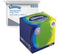 Kleenex Facial Tissue Box, 3-Ply Soft, Strong, and Absorbent, Fragrance-Free, Aloe Vera & Calendula Infused, FSC Certified, 12 Boxes x 56 Tissues (672