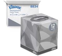 Kleenex Facial Tissue Box 8834 - Soft, Strong and Absorbent - 12 x 88 (1056 Facial tissues) White, 2-ply, Fragrance-Free