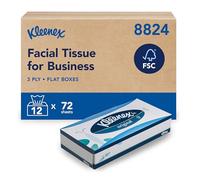 Kleenex Facial Tissues 8824, 3-Ply, FSC Certified, 12 x 72 Sheets