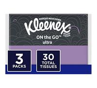 Kleenex Facial Tissues, On-The-Go Slim Pack, Travel Size, 10 Count (Pack of 3)