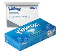 Kleenex Flat Box White Facial Tissues 2 Ply 8827 1 Boxes x 100 sheets