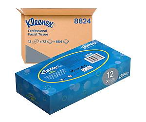 Kleenex Flat Box White Facial Tissues 3 Ply 8824 1 Box x 72 Sheets