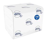 Kleenex® Folded Toilet Tissue - 2-Ply Soft & Comfortable Bulk Toilet Paper for Hygienic, Single-Sheet Dispensing - 36 Packs x 200 Sheets (7,200 Sheets Total), Model Nr. 8408
