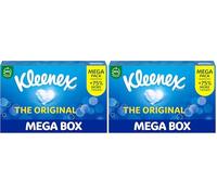 Kleenex Original Facial Tissues Mega Pack - Always Soft & Strong Facial Tissue, 112 Sheets (Pack of 2)